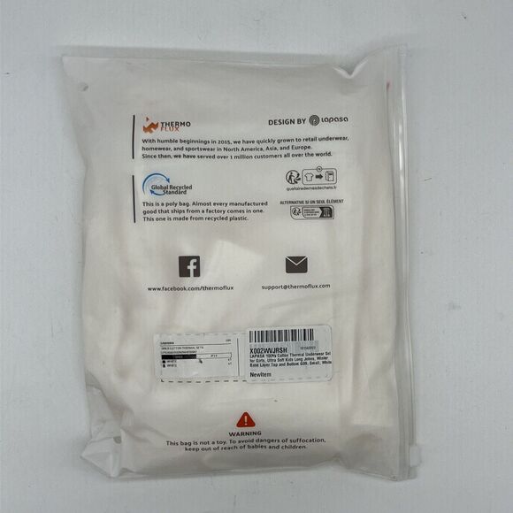 Girls 100% Cotton Thermal Underwear Long John Set Winter Base Layer Top Size Sm. - Picture 8 of 10